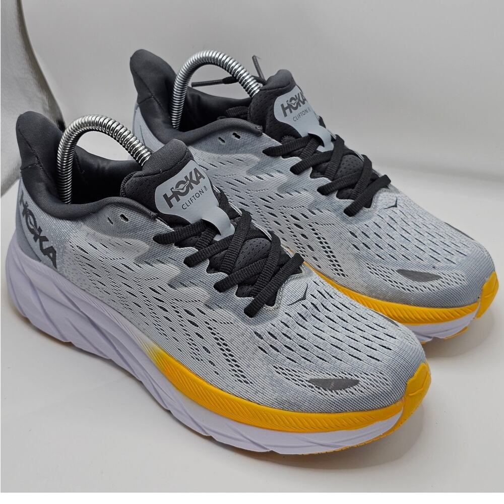 Hoka One One Clifton 8 Blue Fog Plein Air Womens 7.5B UK 6 Running Shoes